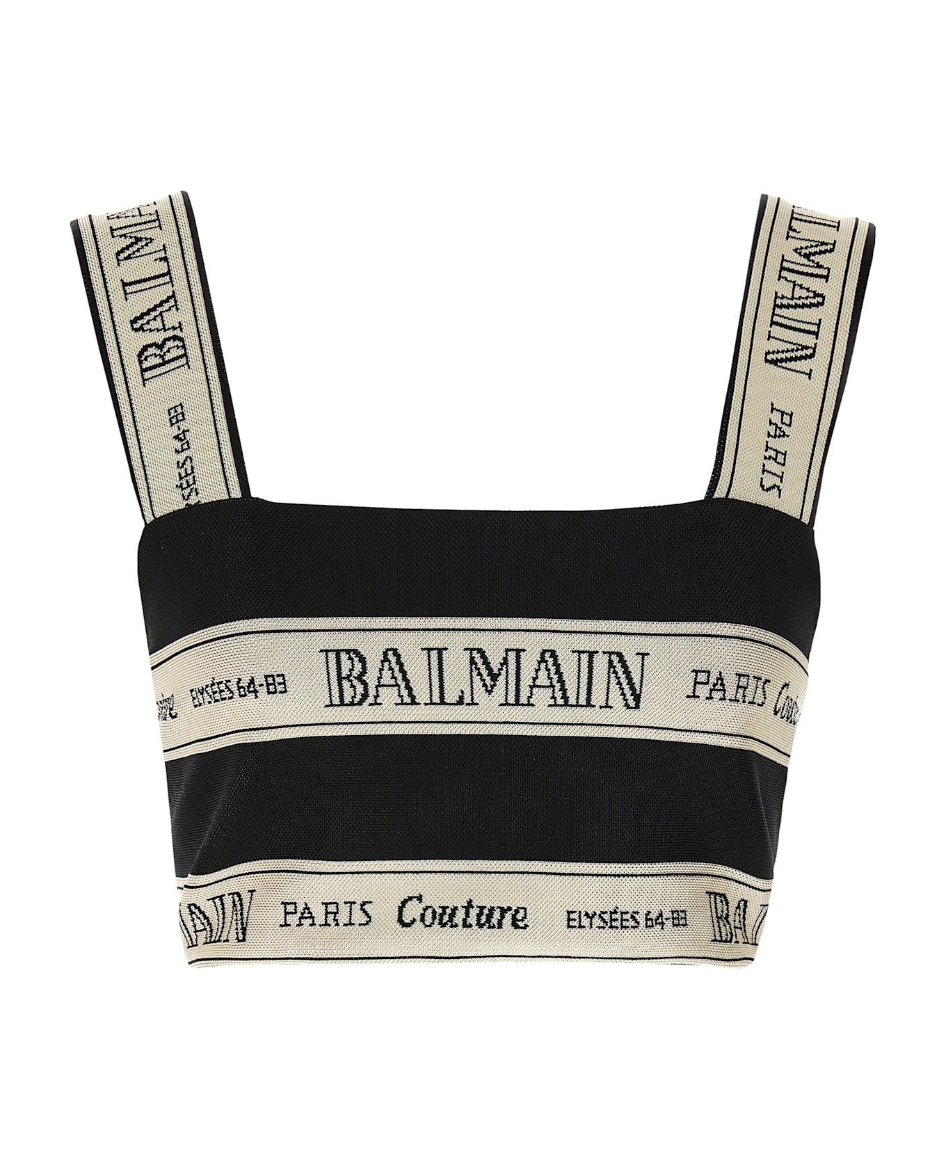 Balmain 'nastro Balmain' Top - Black