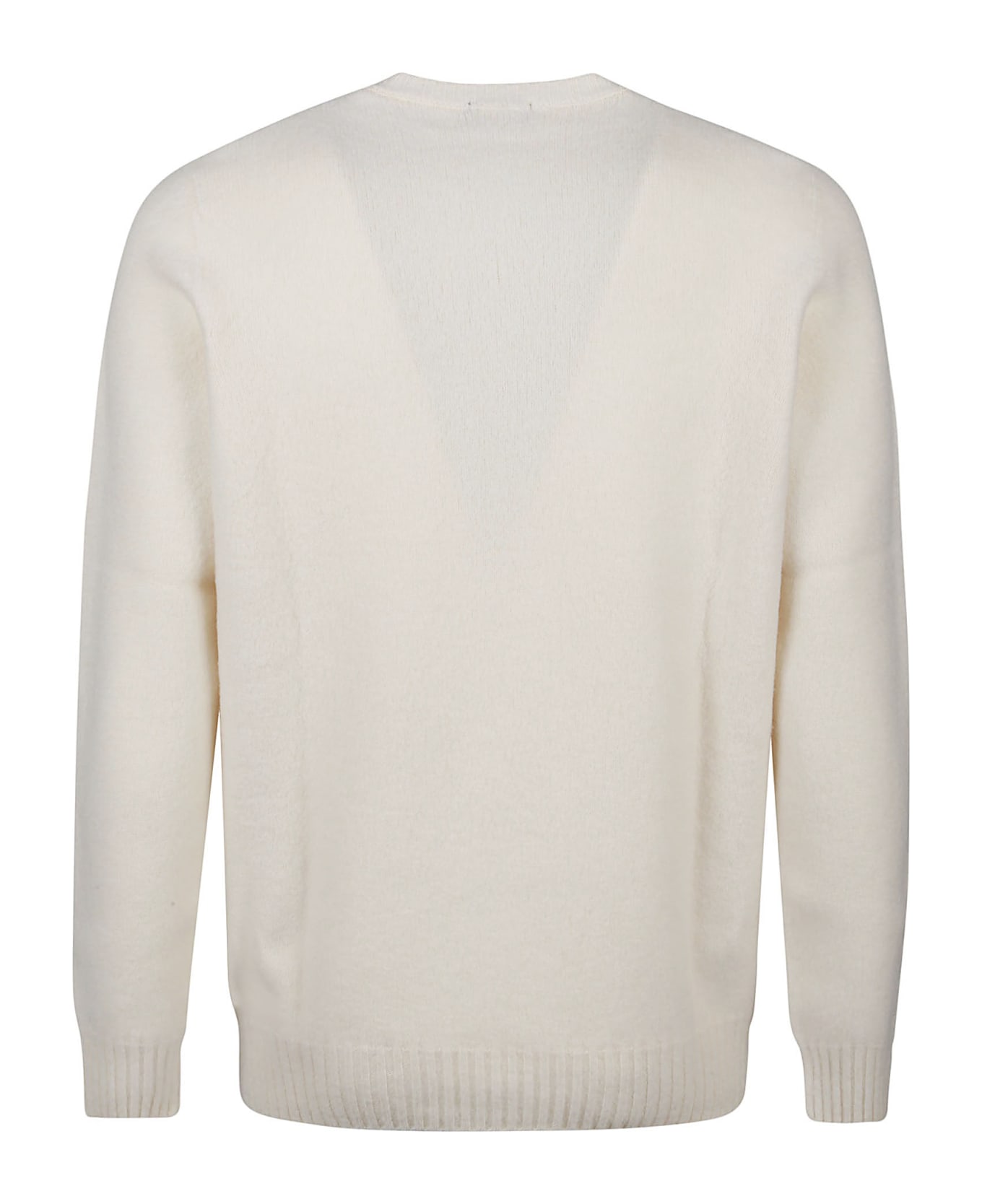 Drumohr Round Neck Sweater - Bianco ニットウェア