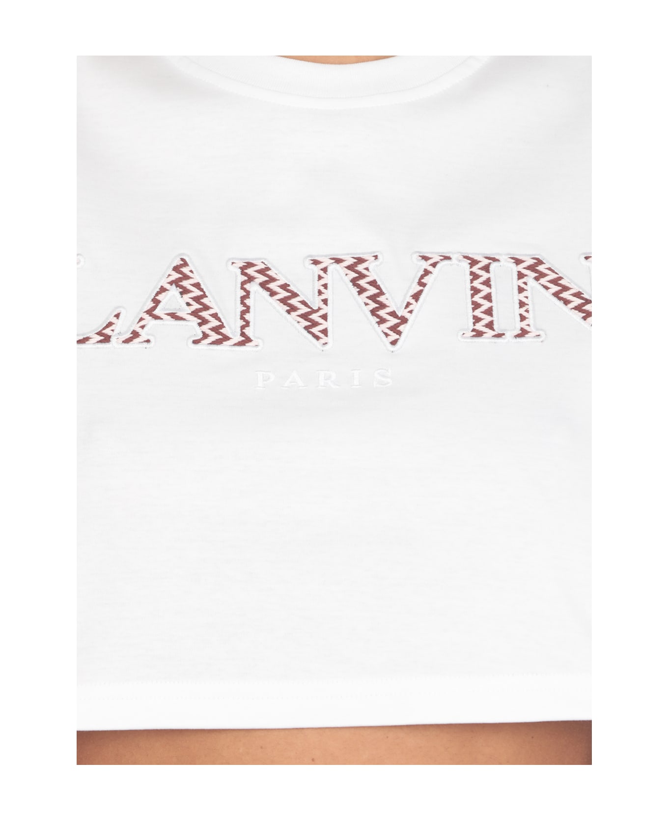Lanvin Cotton Cropped T-shirt - White