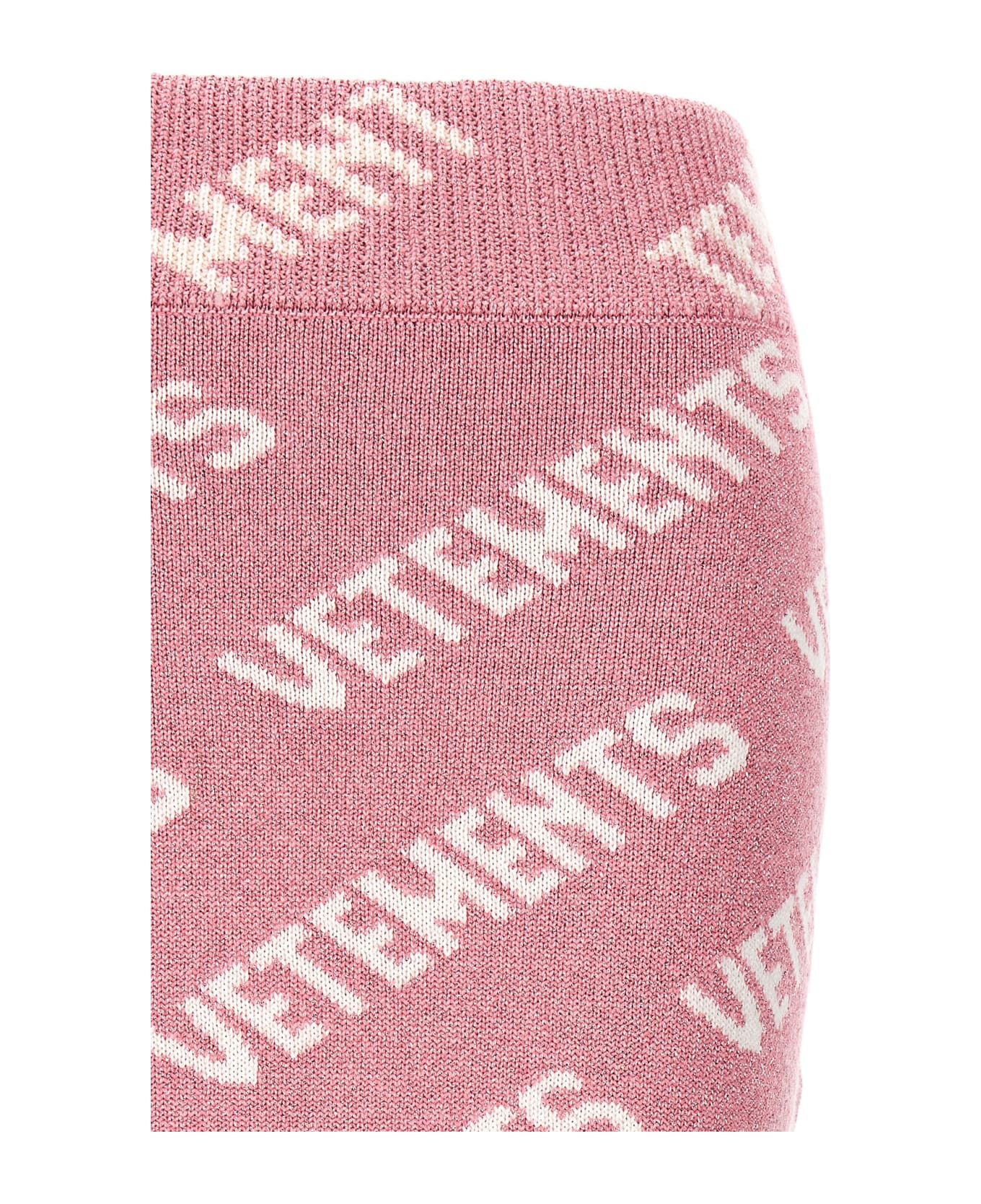 VETEMENTS 'iconic Lurex Monogram' Skirt - Pink スカート