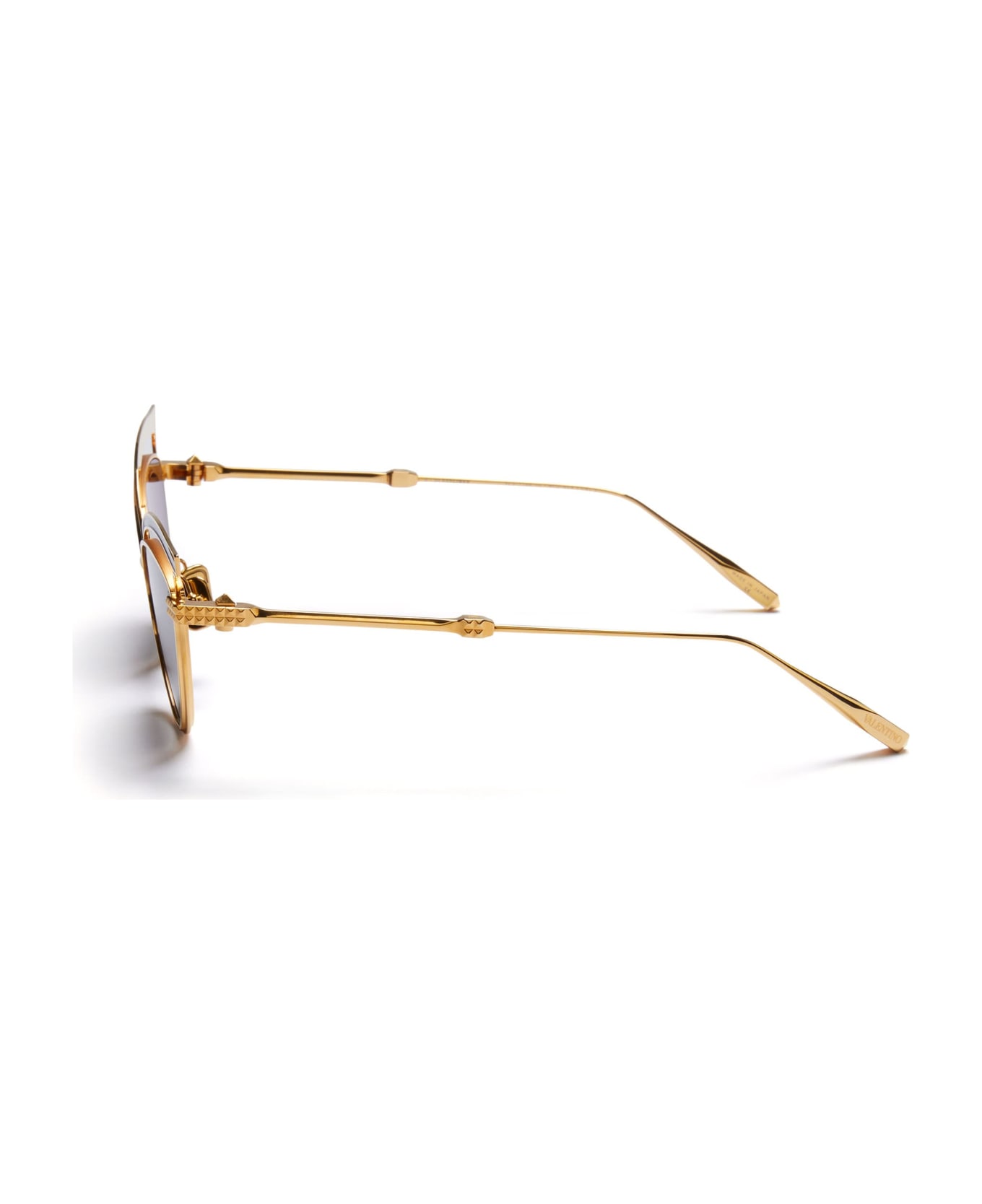 Valentino Eyewear Glassliner - Gold / Black Sunglasses - Black/gold