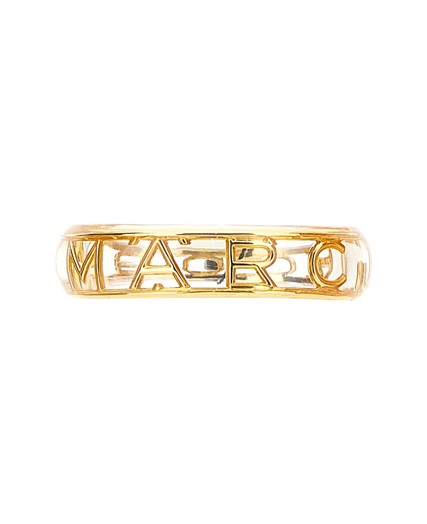 Marc Jacobs Monogram Bangle Bracelet - Clear Gold