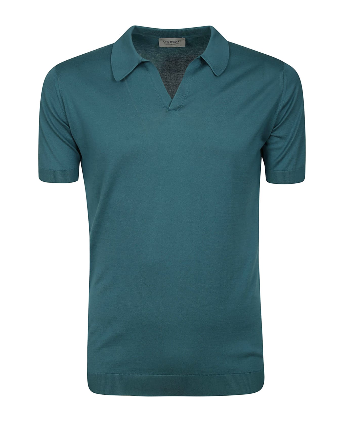 John Smedley Noah Skipper Collar Shirt Ss - Atoll Teal ポロシャツ