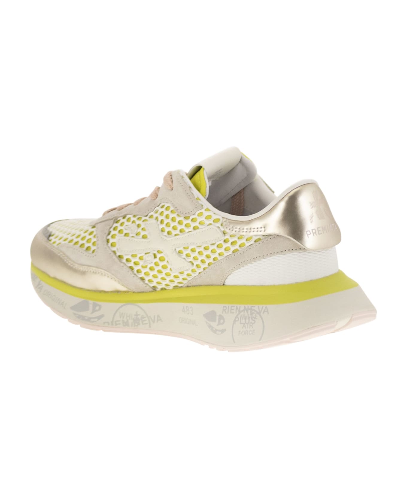 Premiata Lauryn 7487 - Mesh Sneakers - Yellow