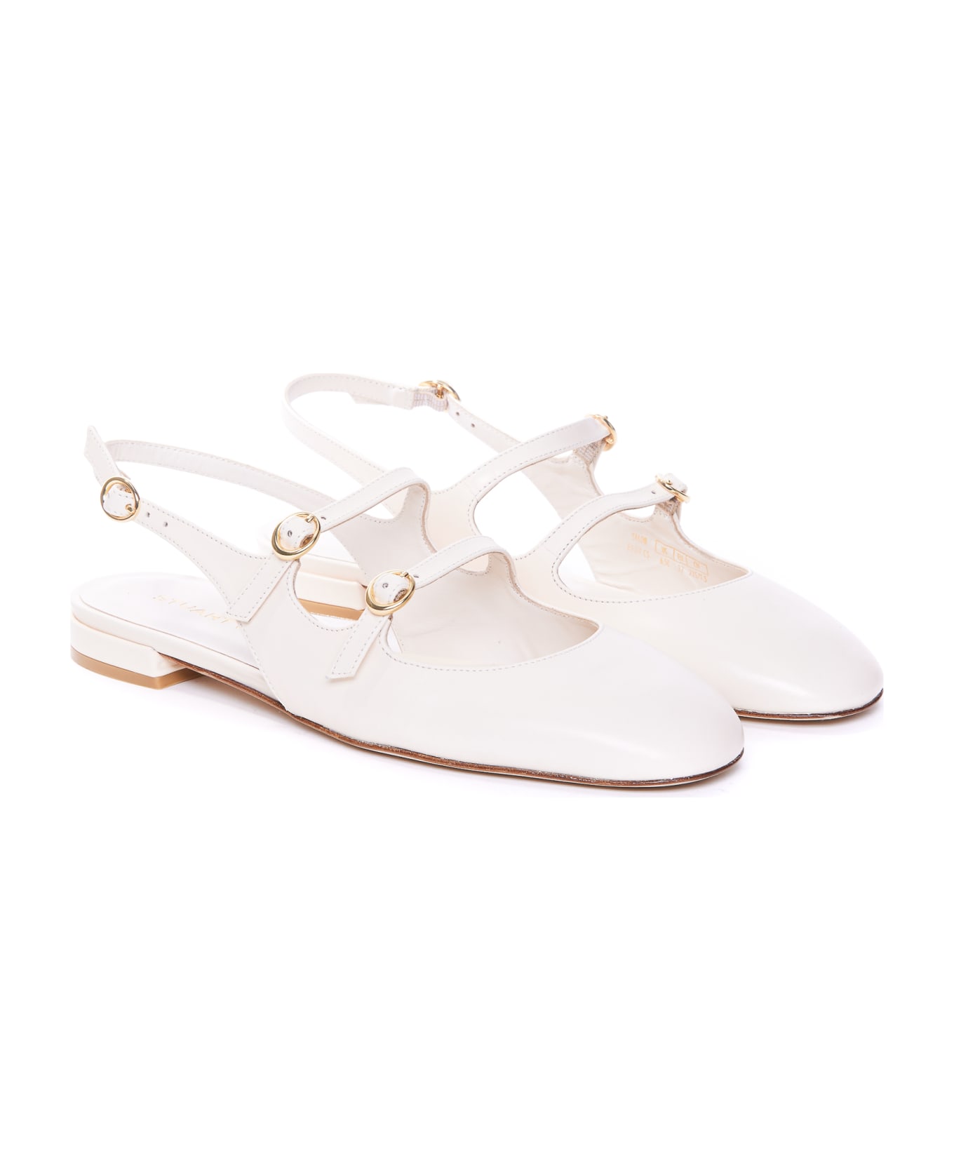 Stuart Weitzman Benni Flats - White