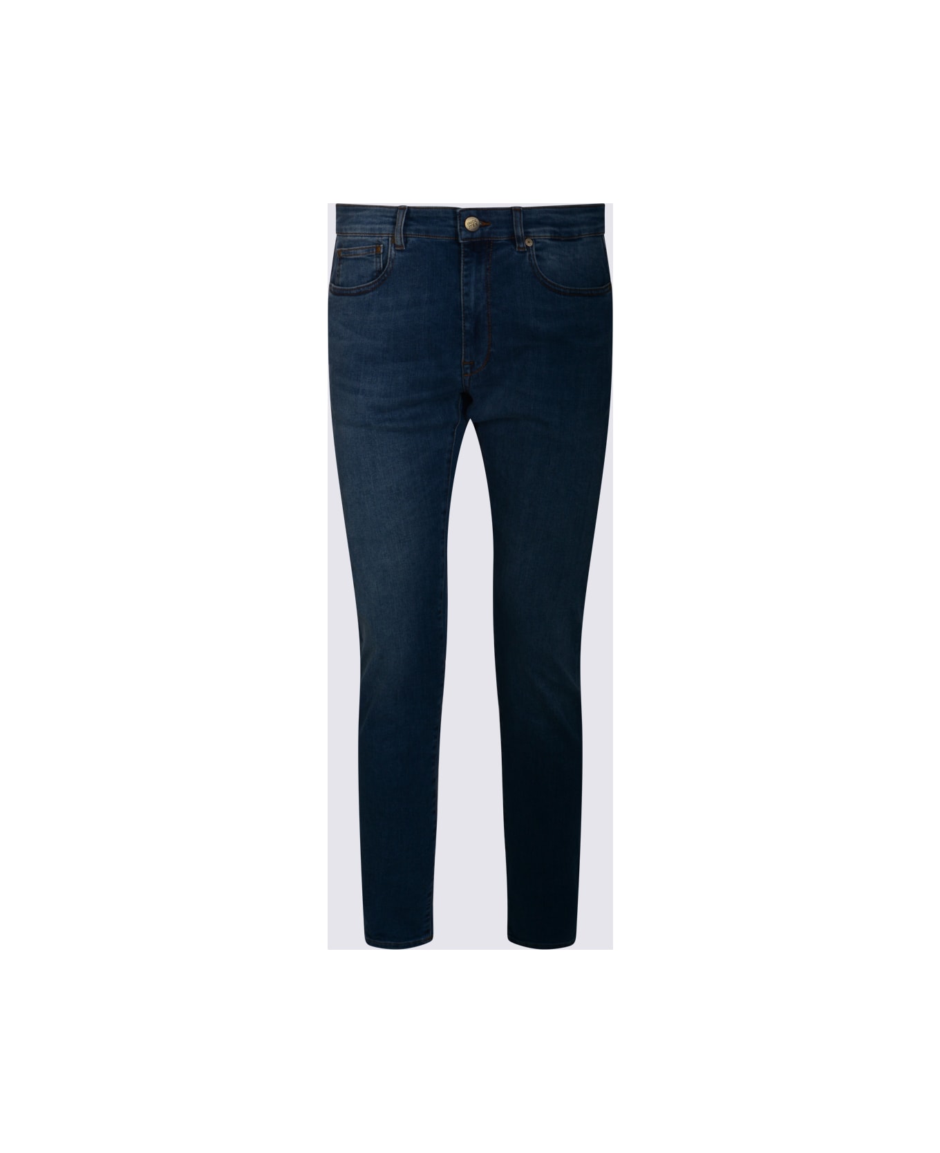 Incotex Dark Blue Cotton Jeans