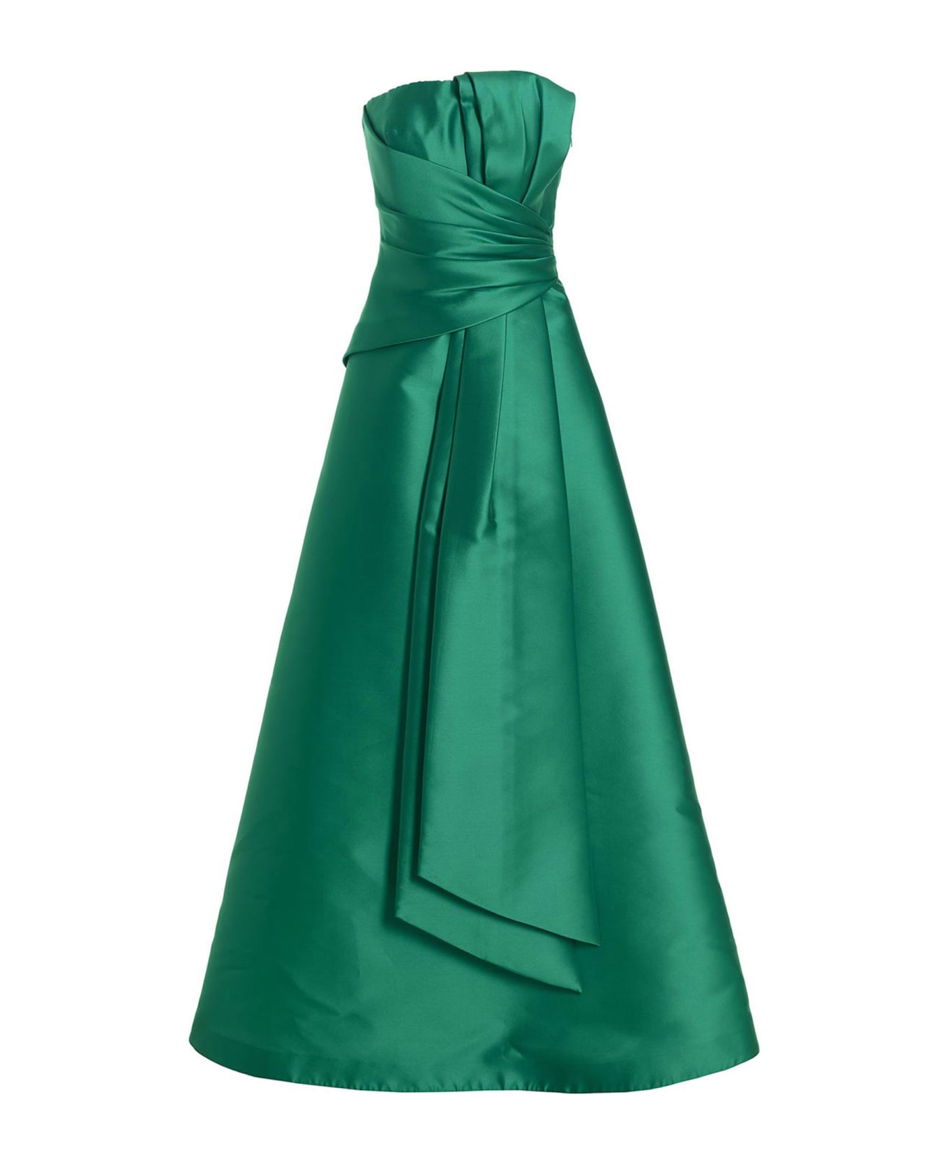 Alberta Ferretti Mikado Maxi Dress - Green ワンピース＆ドレス