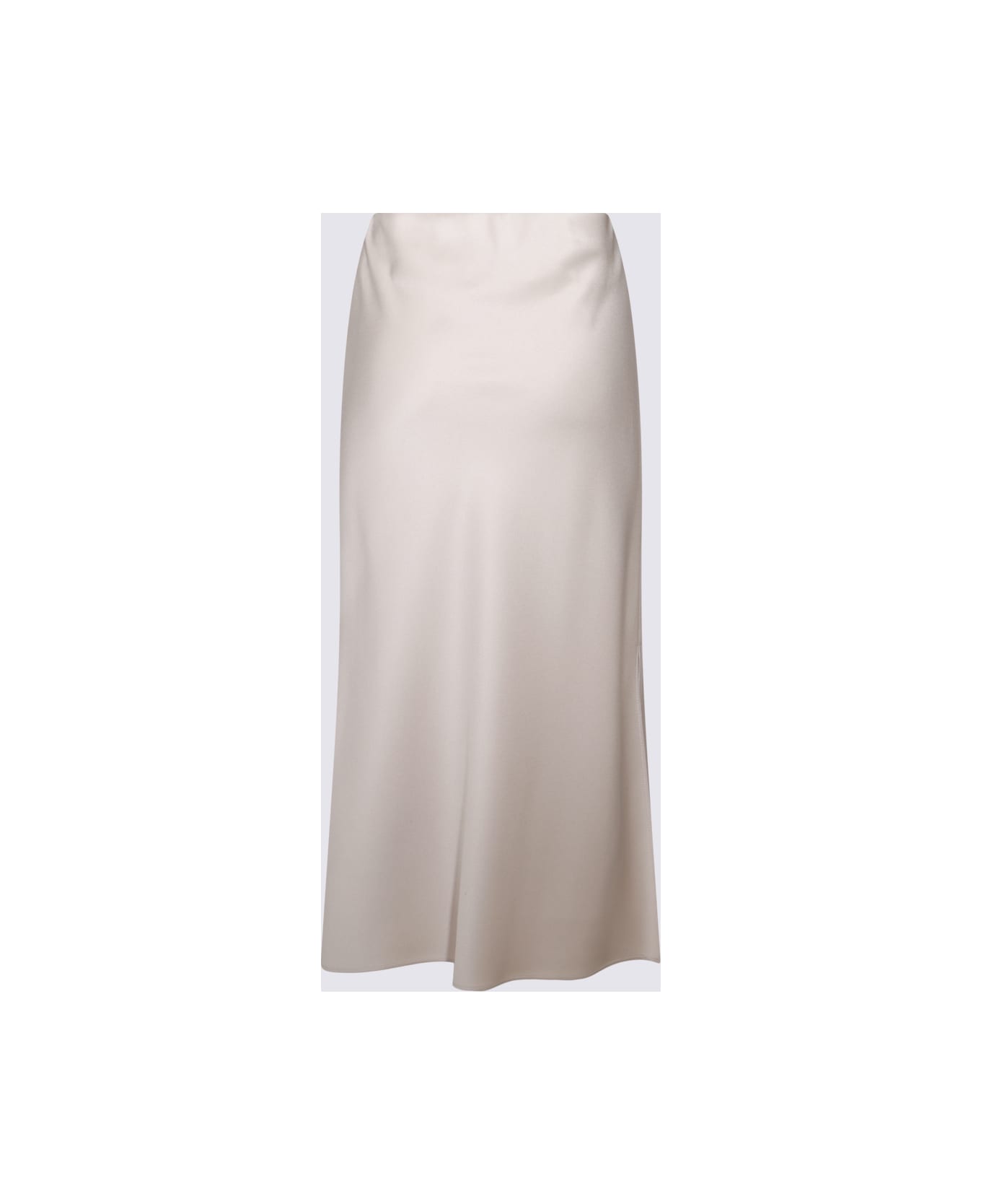 Brunello Cucinelli White Viscose Midi Skirt - SALE