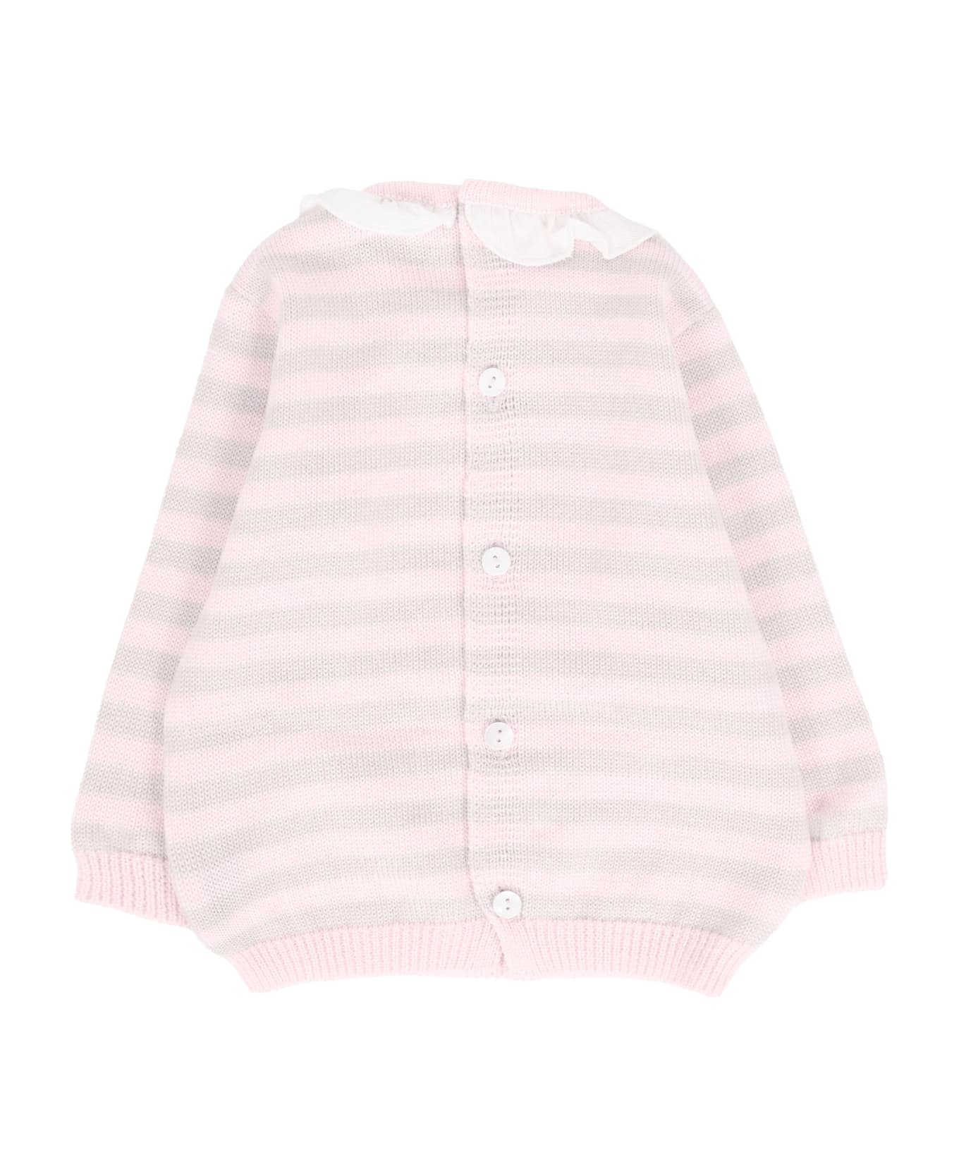 Little Bear Pink Sweater For Baby Girl - Pink