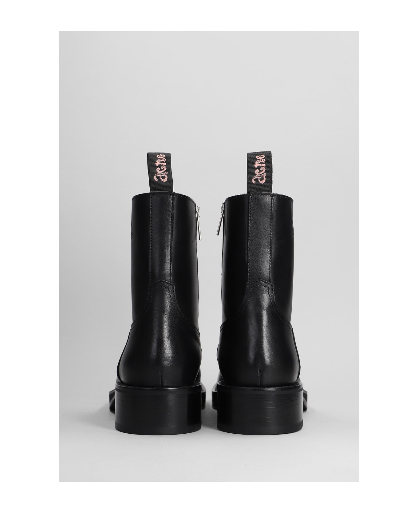 Acne Studios Ankle Boots In Black Leather - black