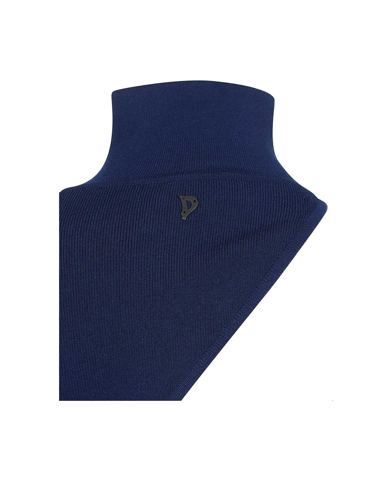 Dondup Knitted Viscosa-blend Top - blue