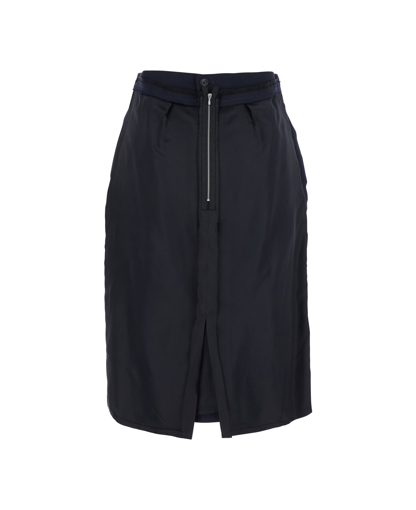 Maison Margiela Navy Cotton Skirt - Blu
