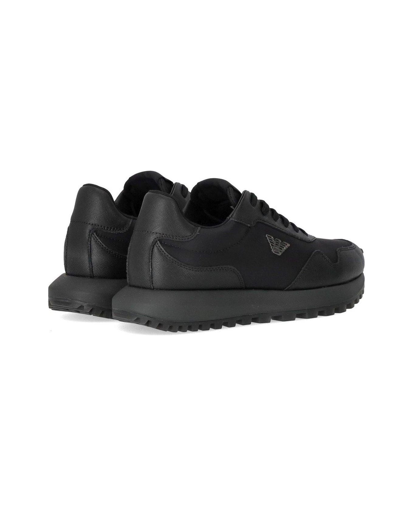 Emporio Armani Sustainability Low-top Sneakers - Black