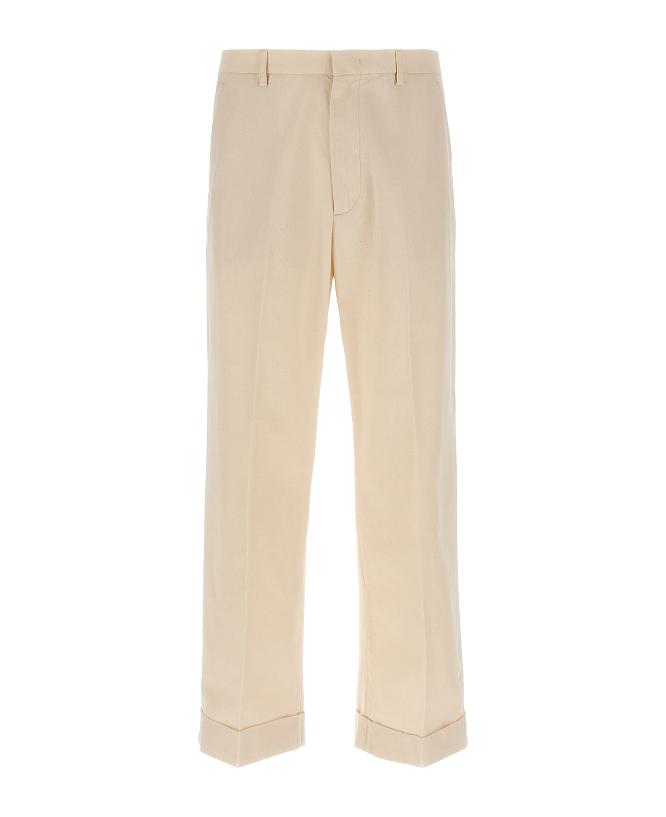 Valentino Garavani Turn-up Trousers - Beige