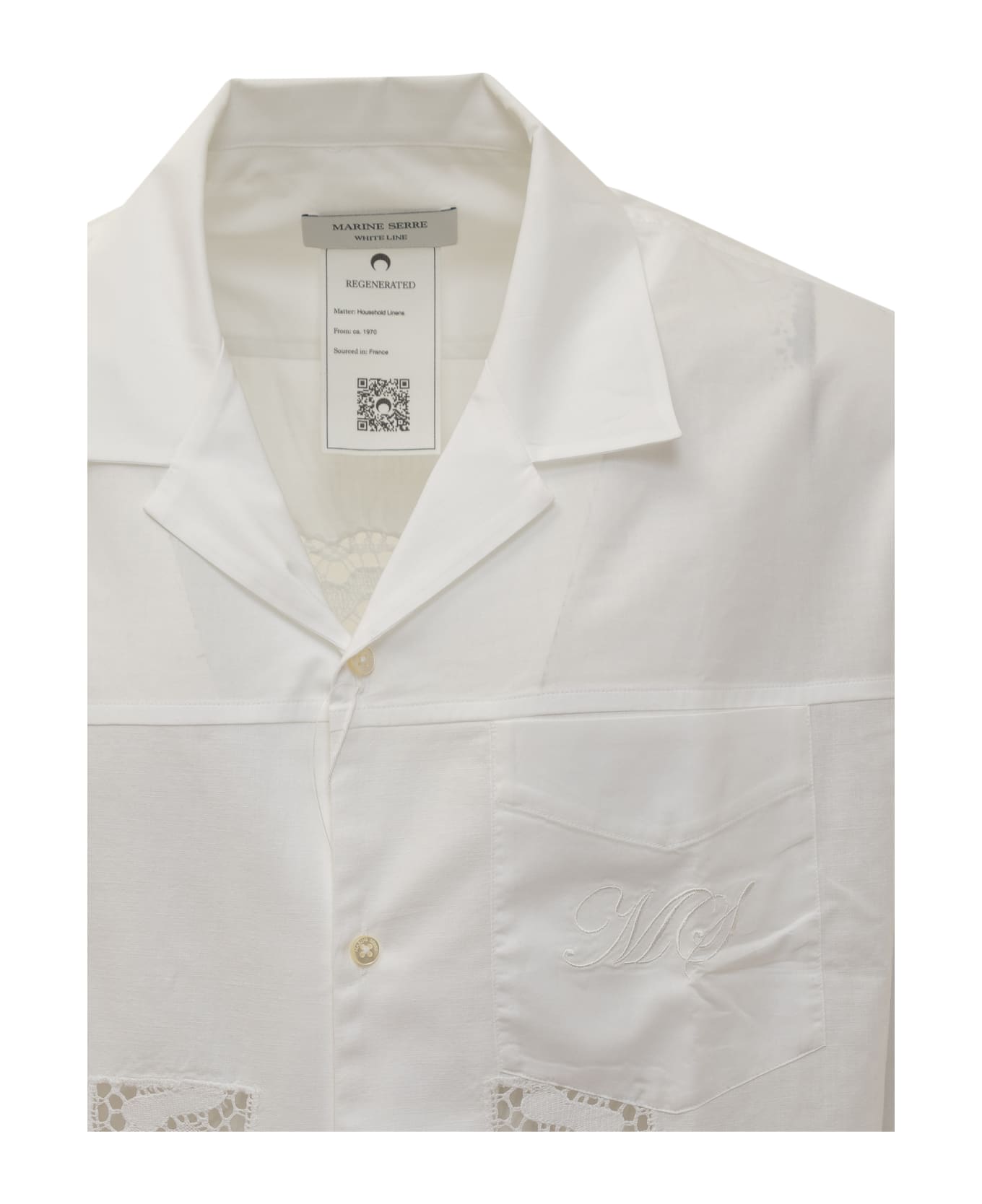 Marine Serre Bbowling Shirt - WHITE