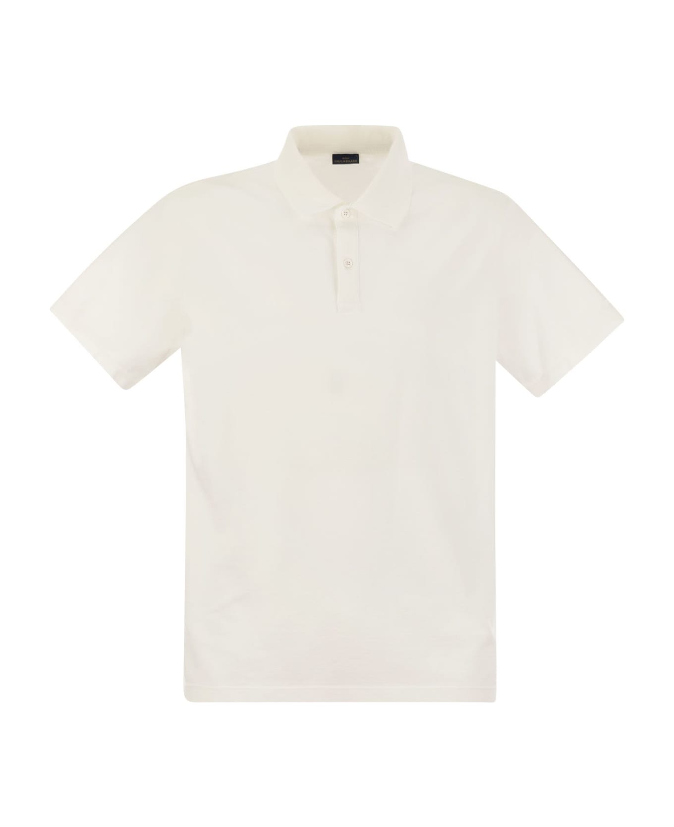Paul&Shark Garment-dyed Pique Cotton Polo Shirt - White ポロシャツ