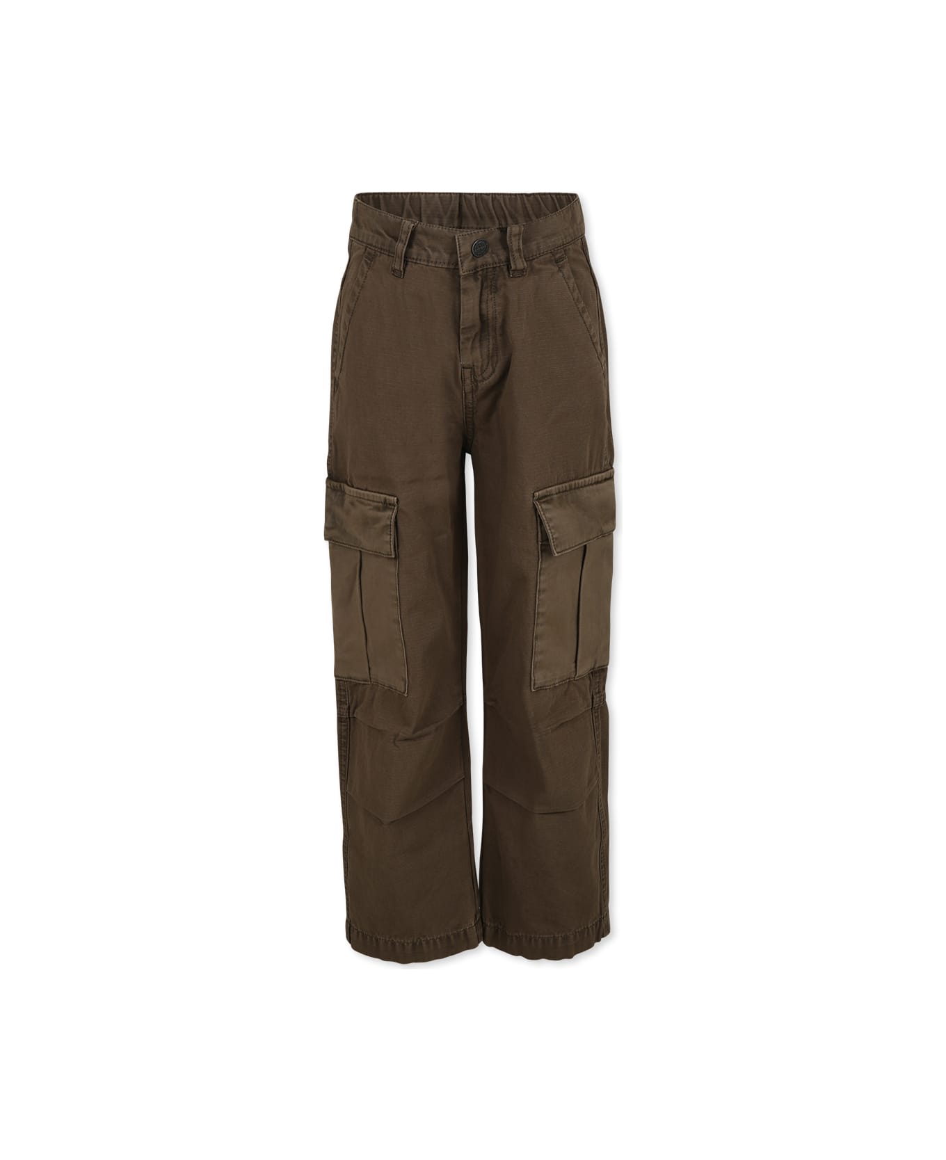 Timberland Green Trousers For Boy With Logo - Green