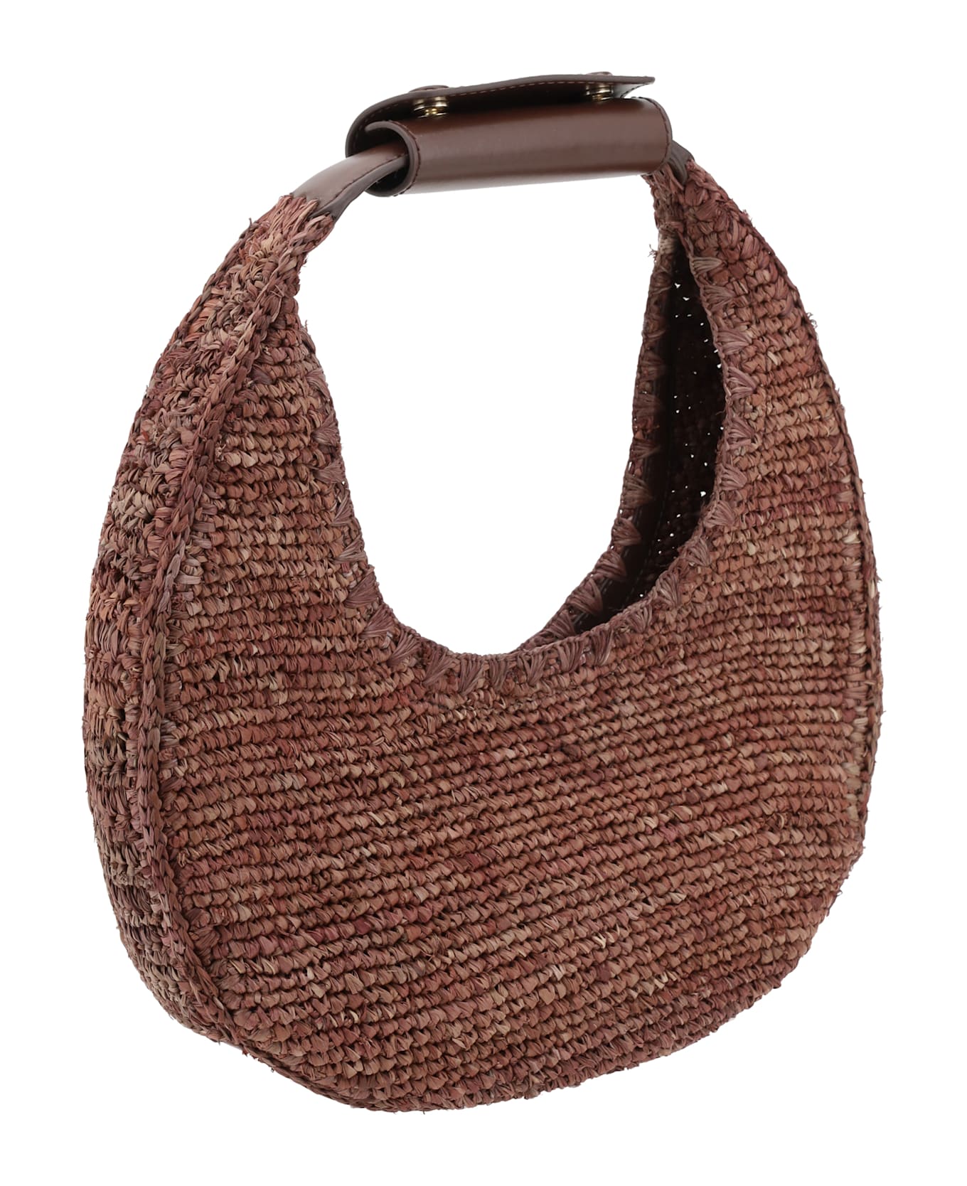 STAUD Raffia Hobo Bag - BROWN