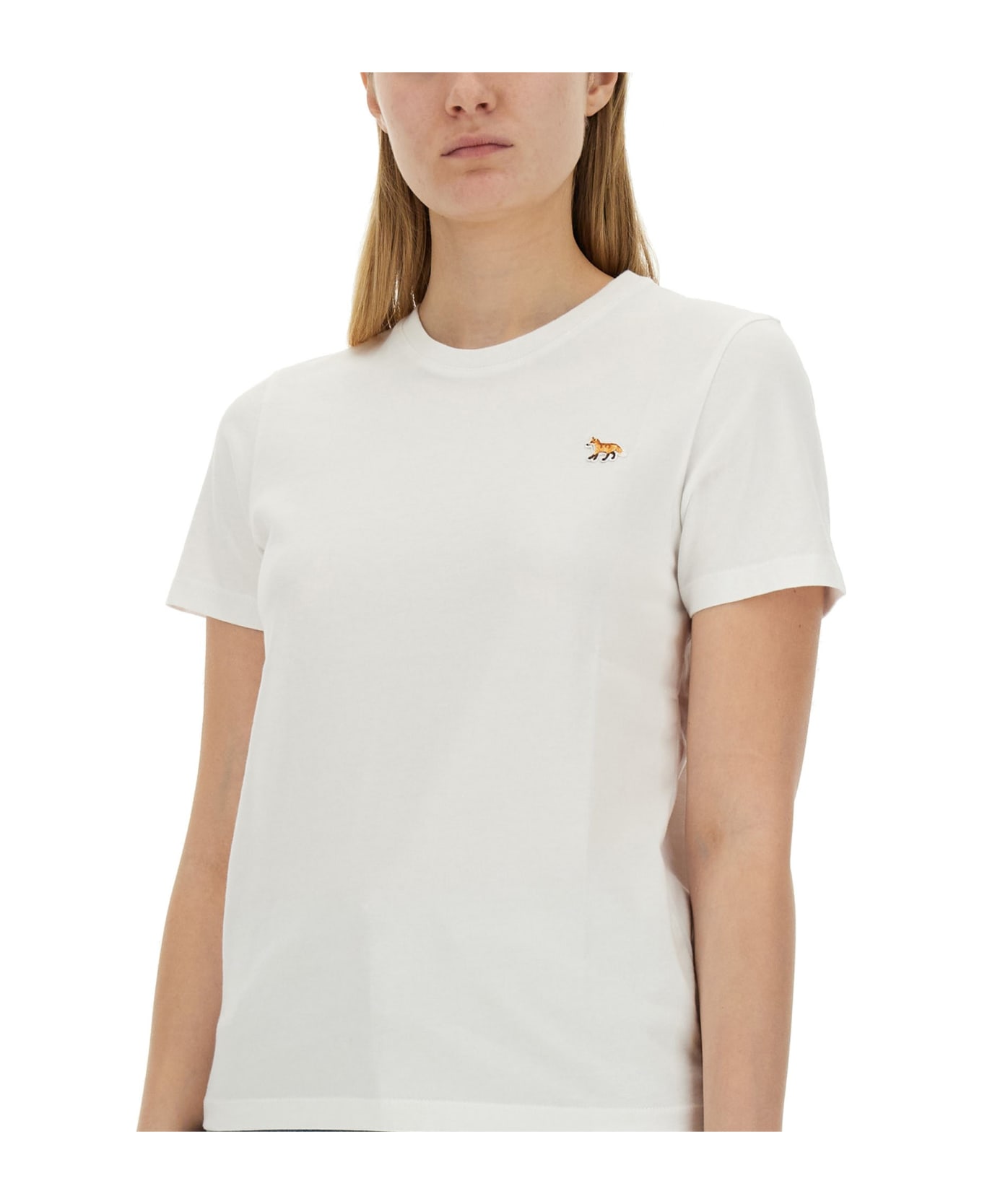 Maison Kitsuné T-shirt With Logo - WHITE