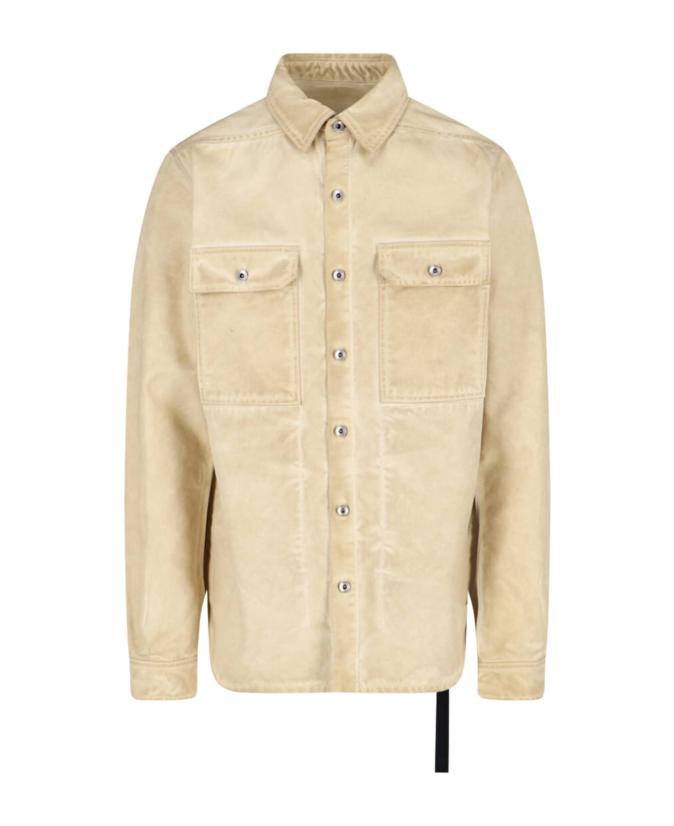 DRKSHDW Denim Shirt With Lace - Beige