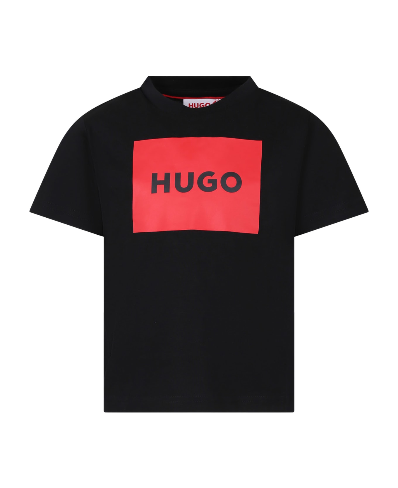 Hugo Boss Black T-shirt For Boy With Logo - Black