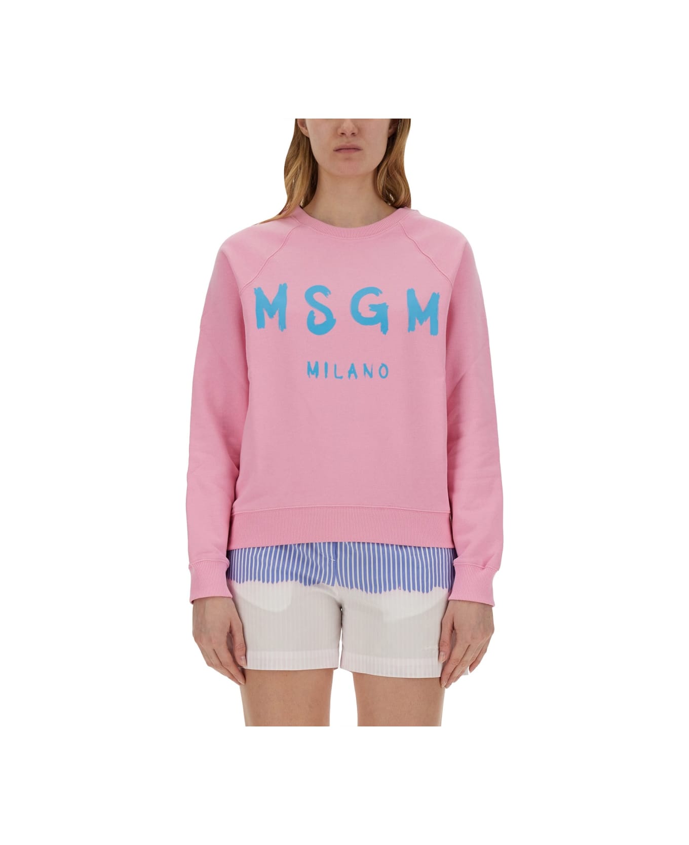 MSGM Sweatshirt With Logo - PINK