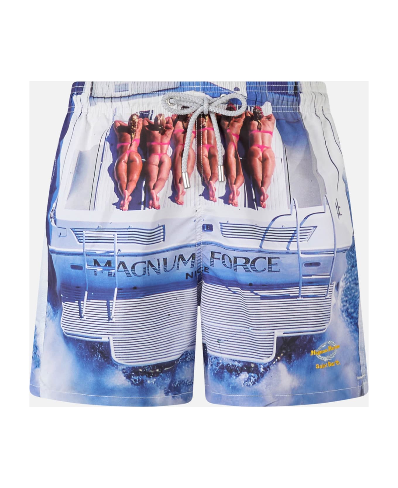 MC2 Saint Barth Man Photographic Print Swim Shorts | Magnum Marine Special Edition - BLUE NAVY