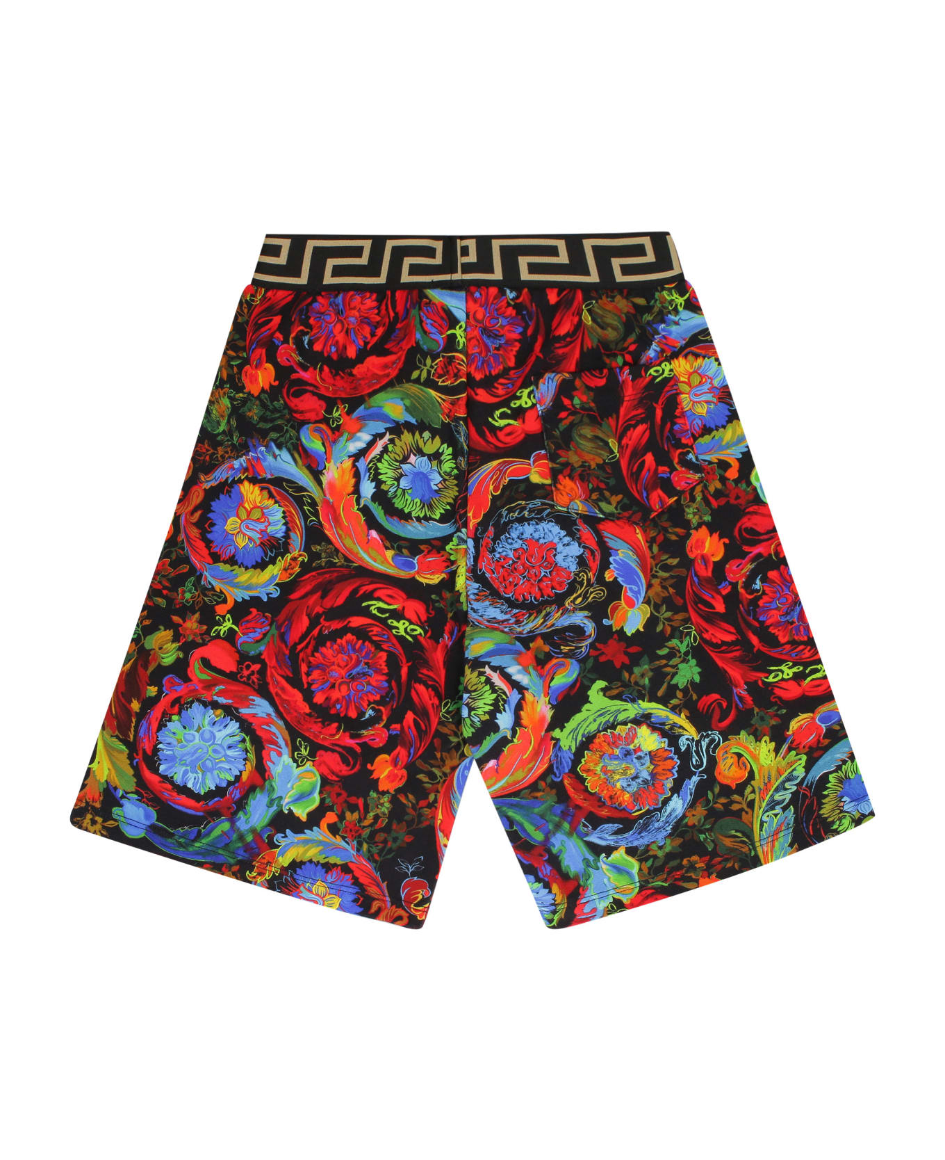 Young Versace Printed Cotton Shorts - Multicolor
