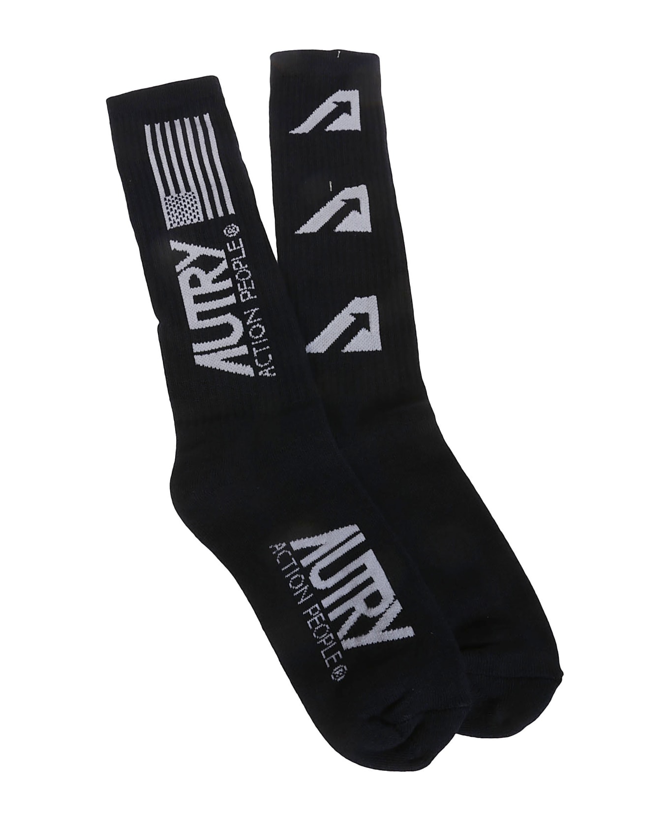 Autry Logo Sock - BLUE 靴下＆タイツ