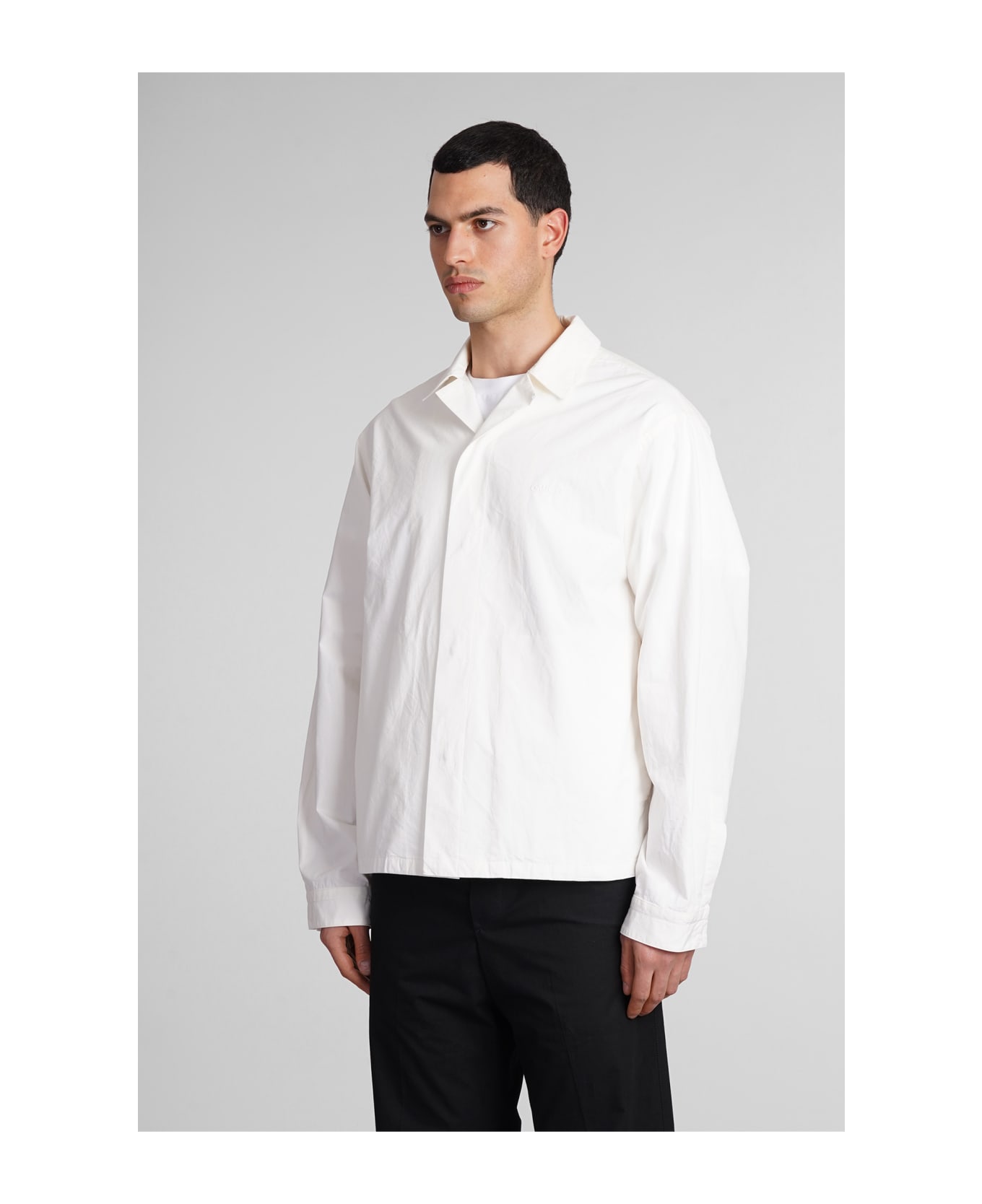 OAMC System Shirt Casual Jacket In White Cotton - white