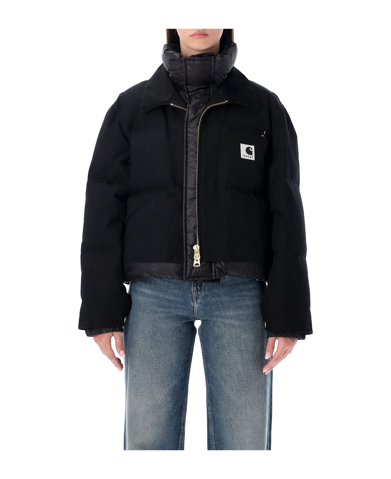 Sacai X Carhartt Wip Puffer Jacket - BLACK