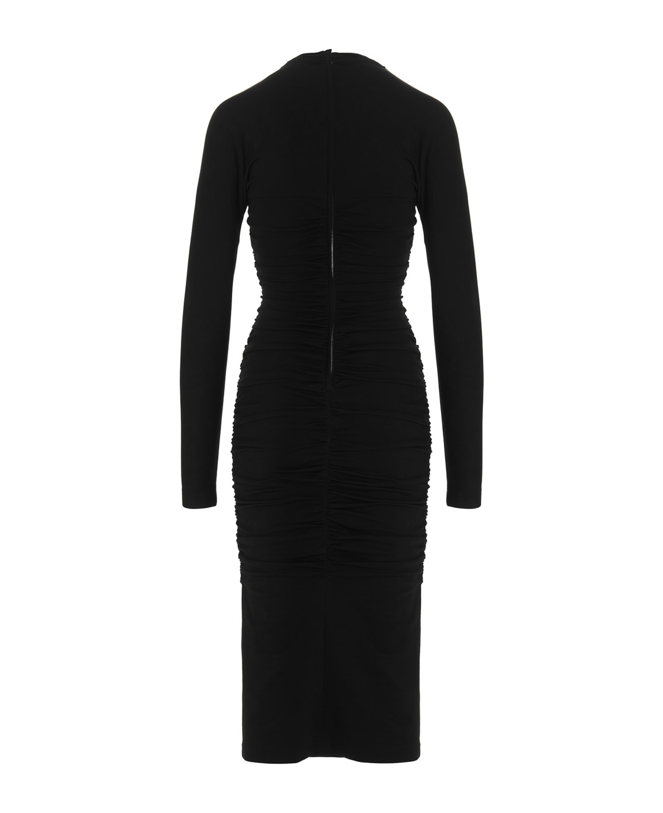 Dolce & Gabbana Cut-out Draped Dress - BLACK