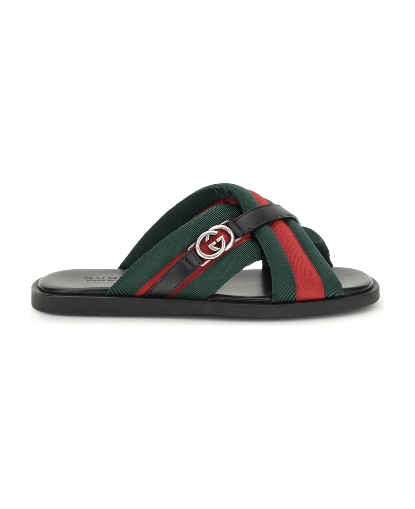 Gucci Web Sandals With Interlocking Gg