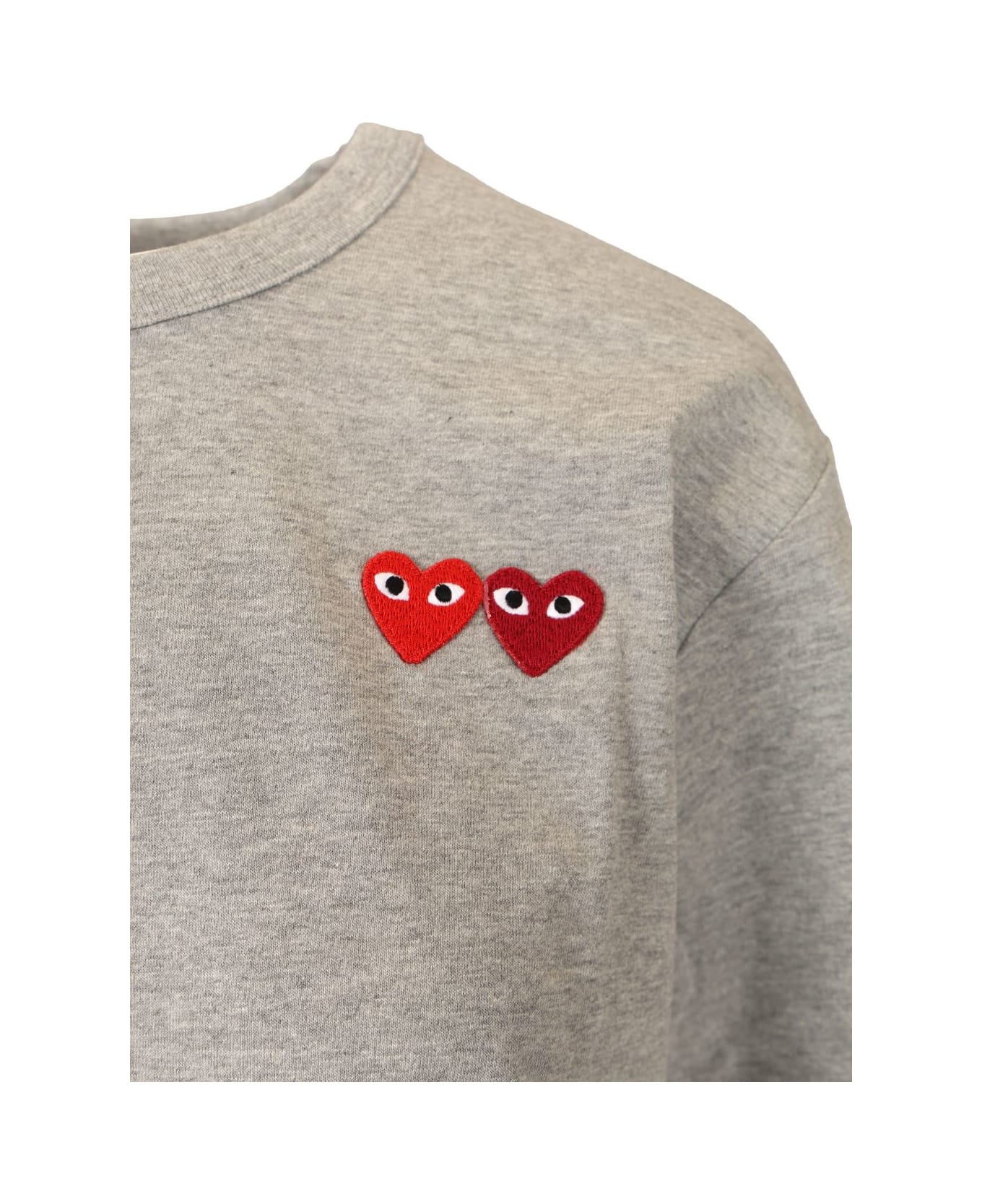 Comme des Garçons Play Multi Hearts T-shirt - Grey