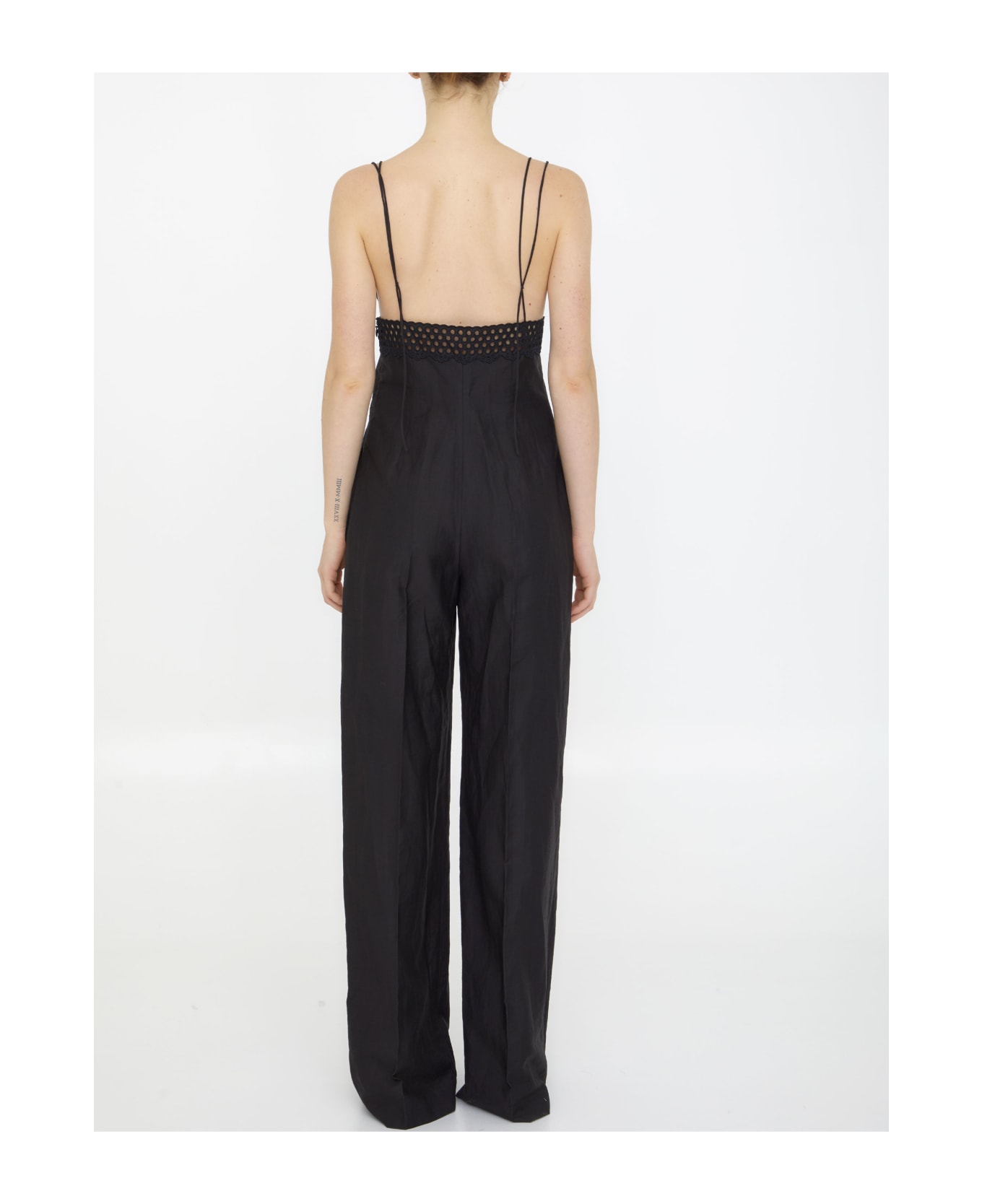 Stella McCartney Broderie Anglaise Bustier Jumpsuit - BLACK ジャンプスーツ
