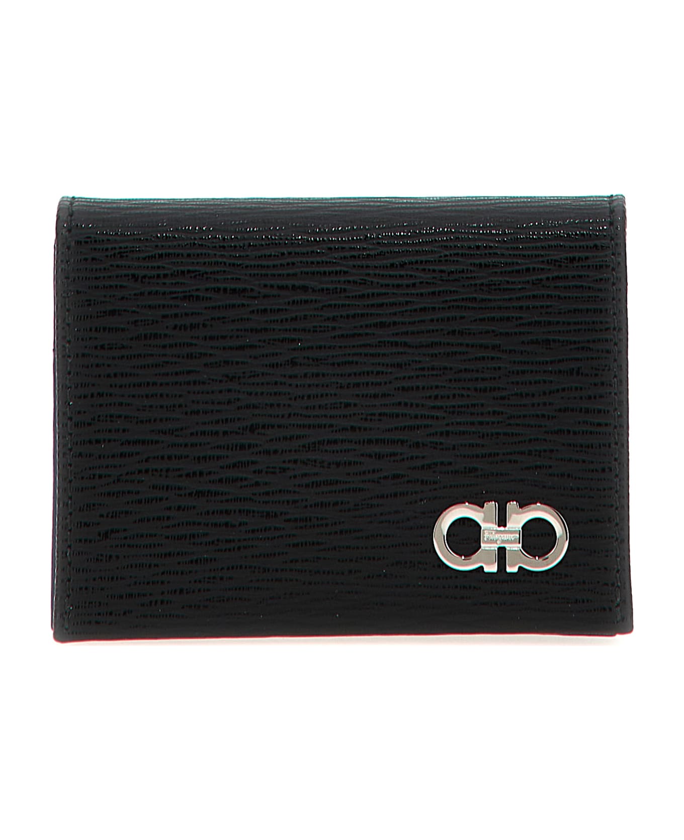 Ferragamo 'revival Gancio' Card Holder - Black  