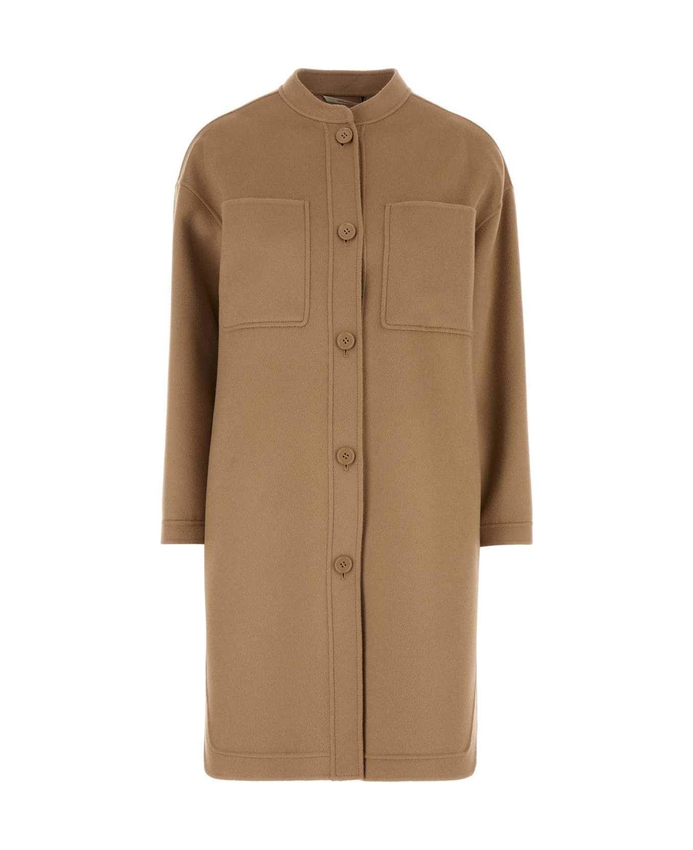 
S Max Mara Camel Wool Miriam Coat - CAMMELLO