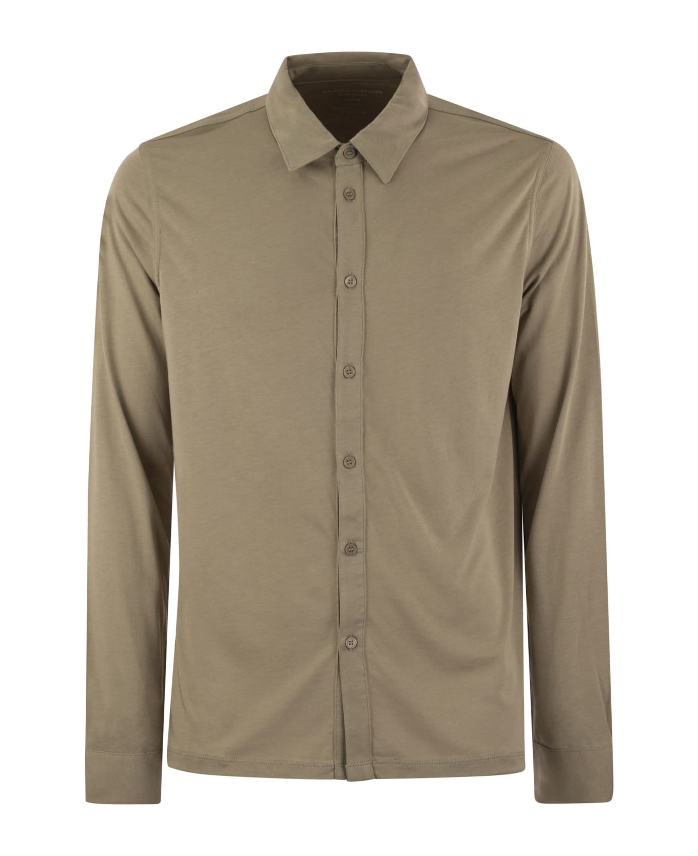 Majestic Filatures Long-sleeved Shirt In Lyocell And Cotton - Sand