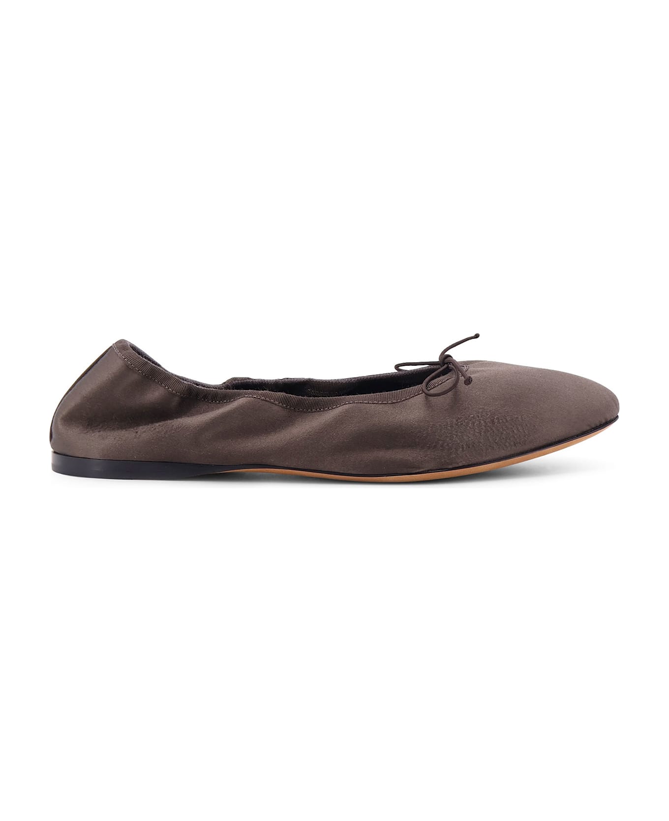 The Row Awar Flat Satin Ballerinas - Brown
