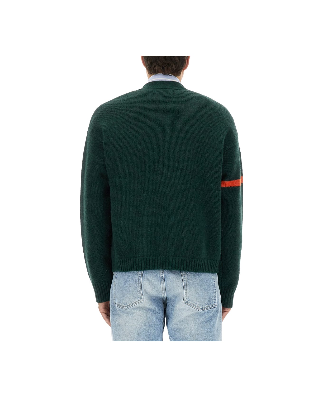 Polo Ralph Lauren Cardigan With Maxi Letter - GREEN