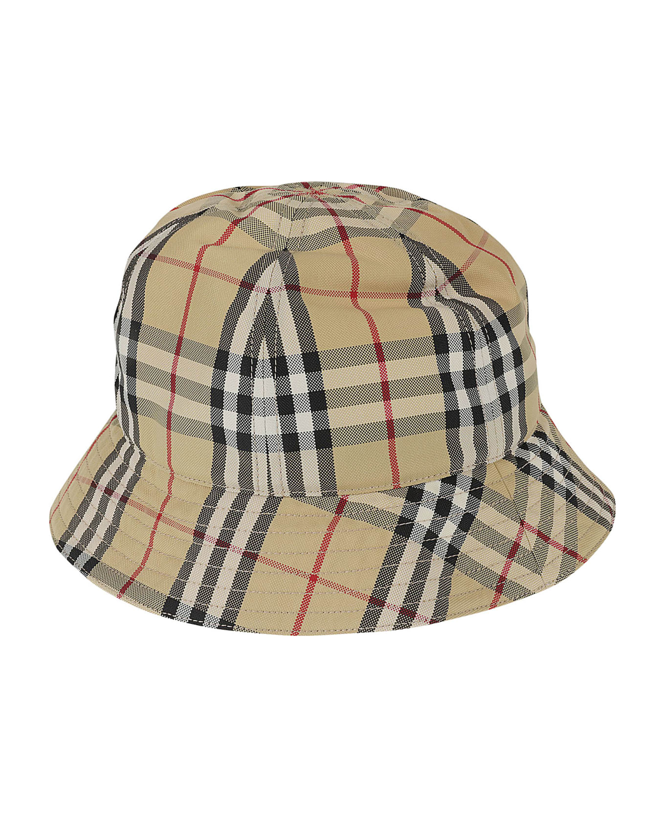 Burberry Bucket Hat In Vintage Check - Beige
