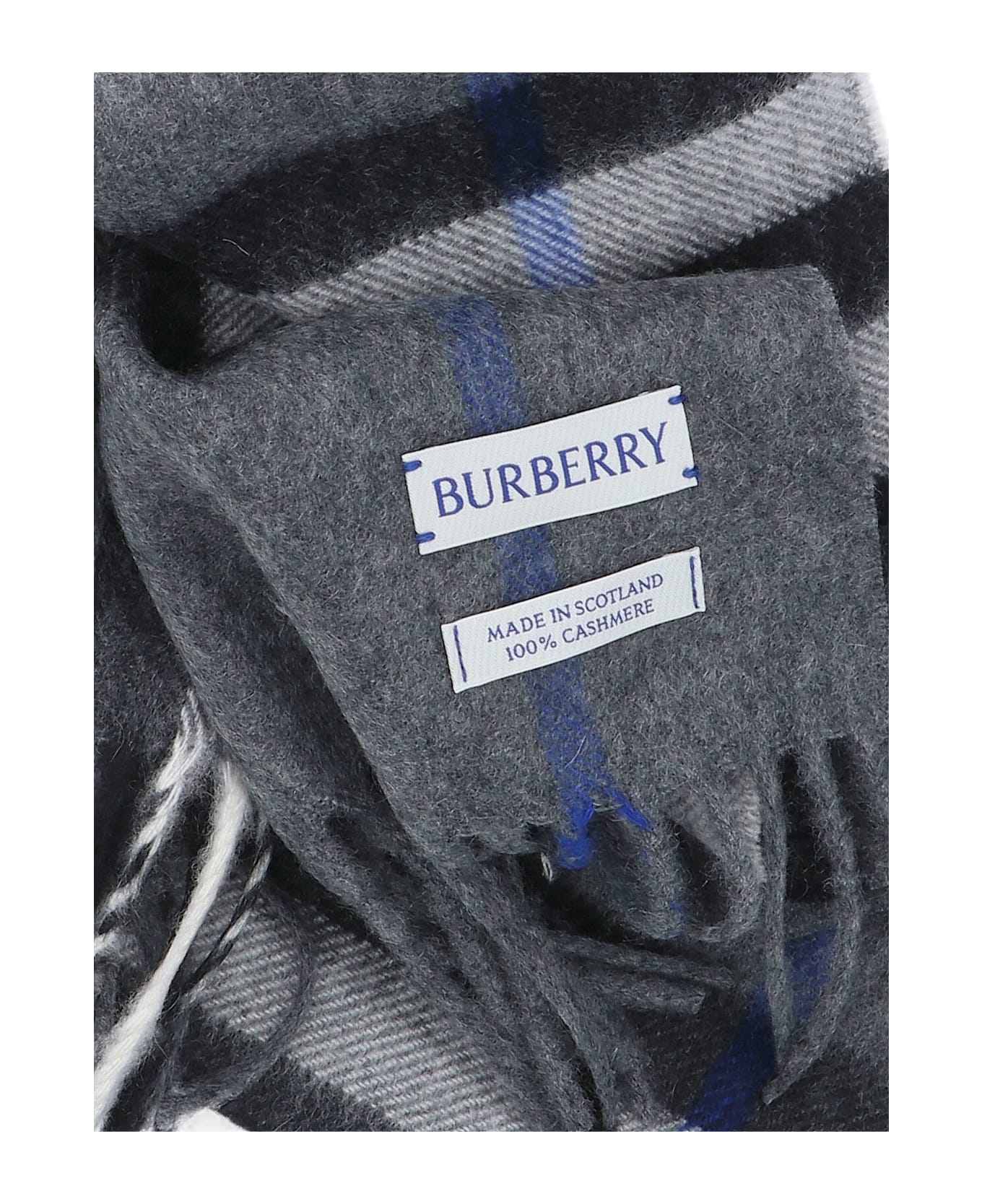 Burberry 
check
 Scarf - GREY