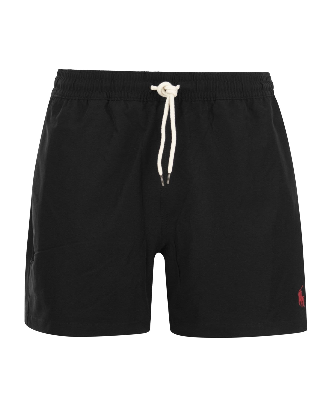Polo Ralph Lauren Black Stretch Polyester Swimming Shorts - POLOBLK