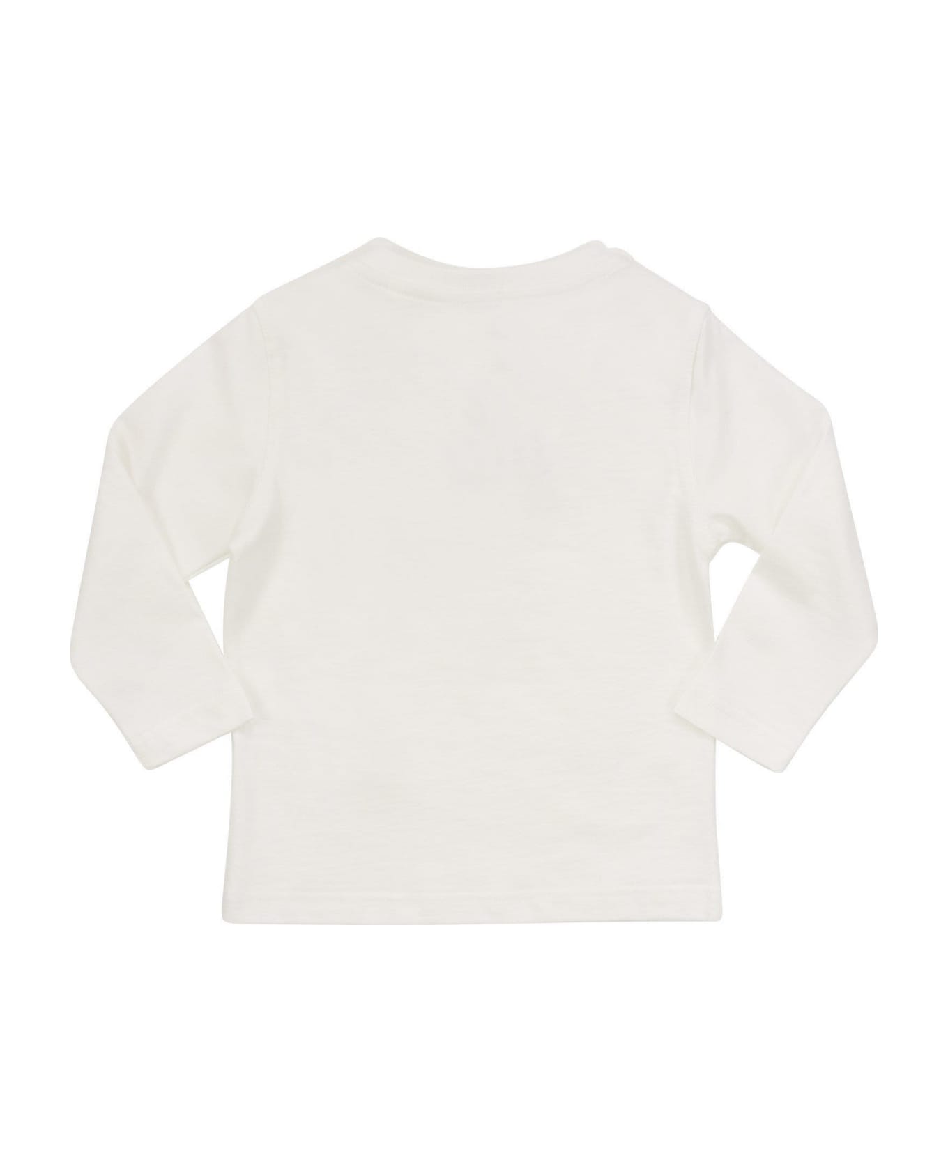 Il Gufo T-shirt With Alpaca In Teddy - Milk/grey Tシャツ＆ポロシャツ