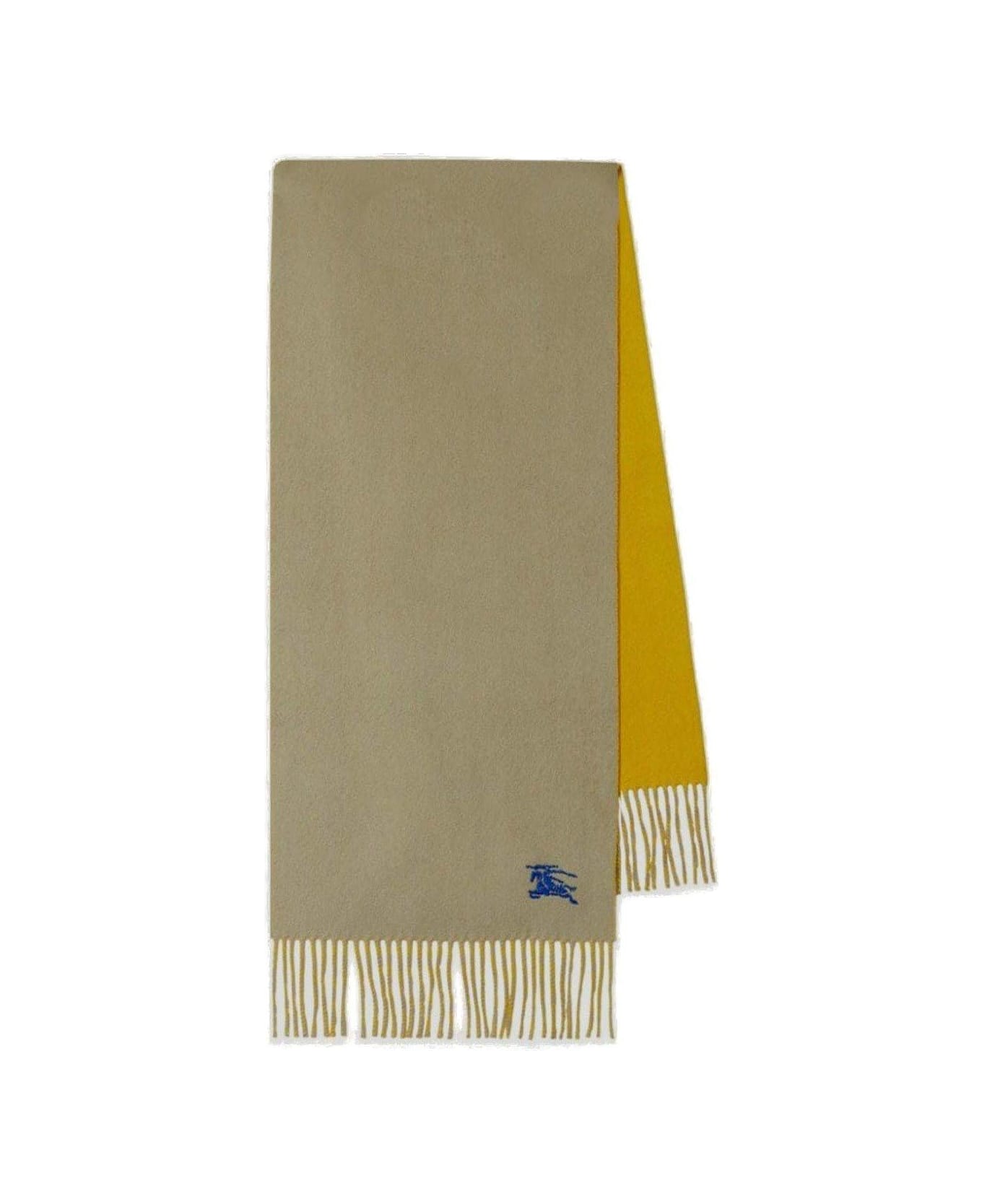 Burberry Logo Patch Reversible Scarf - Multicolor