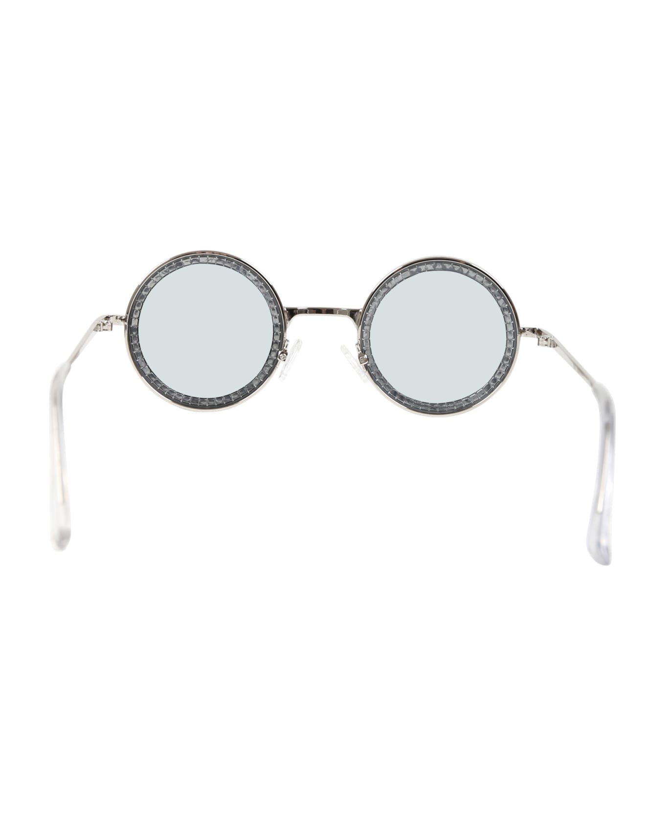 Monnalisa Silver Glasses For Girl With Rhinestones - Bianco