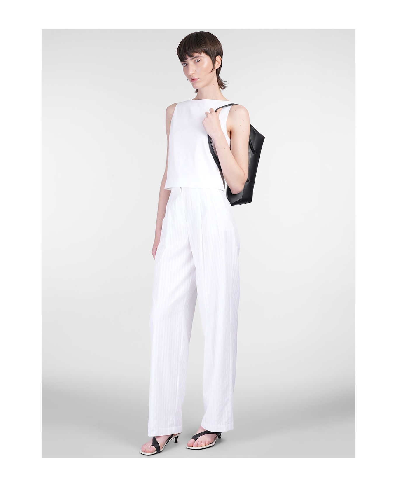 Theory Pants In White Cotton - white