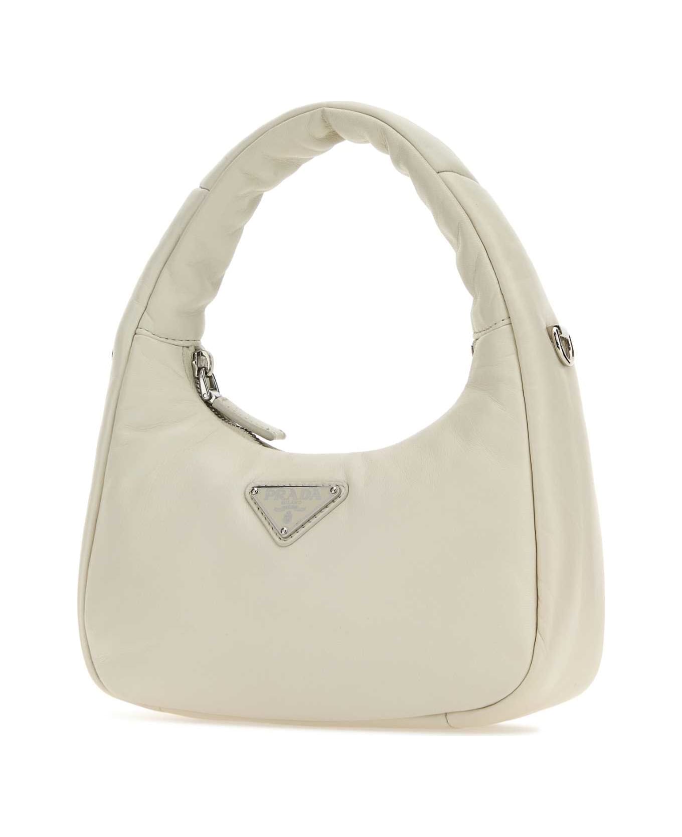 Prada White Nappa Leather Mini Prada Soft Handbag - BIANCO