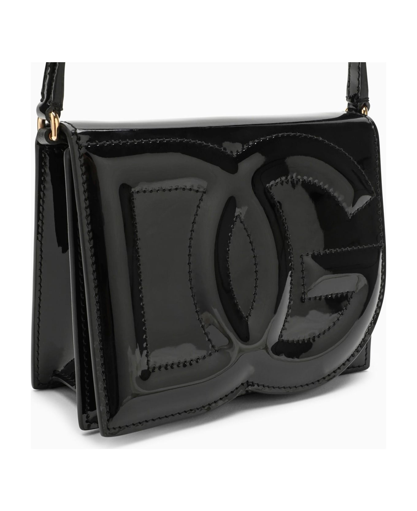 Dolce & Gabbana Black Patent Leather Camera Bag | italist, ALWAYS LIKE ...