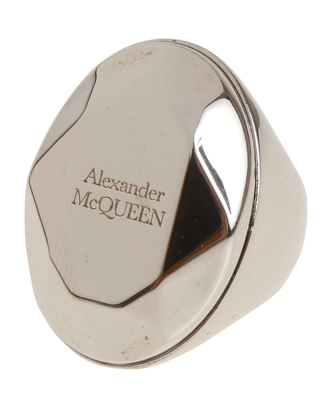 Alexander McQueen Faceted Stone Ring - Sil V B Antil リング